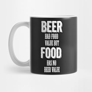 Beer had food value but Food has no beer value Mug